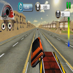 Highway Ramp Stunt Car Simulation